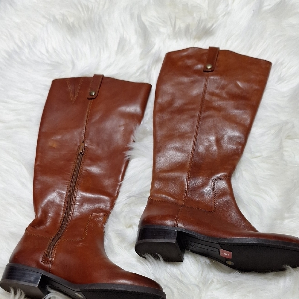 Brown Leather Knee-High Boots INC Size 6